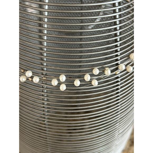 Beautiful Sterling Cultured Pearl Chain‎ Bracelet + 5 Strand Floating Necklace - Picture 4 of 10